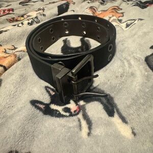 Men's Black Leather Belt